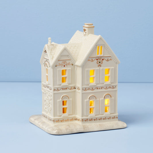 Mistletoe Park Victorian House Lit Figurine