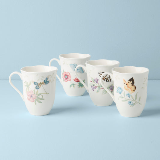Butterfly Meadow Mugs, Set of 4