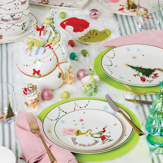 Merry Grinchmas Assorted Accent Plates, Set of 4