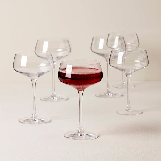Tuscany Classics Angled Coupe Glasses, Set of 6