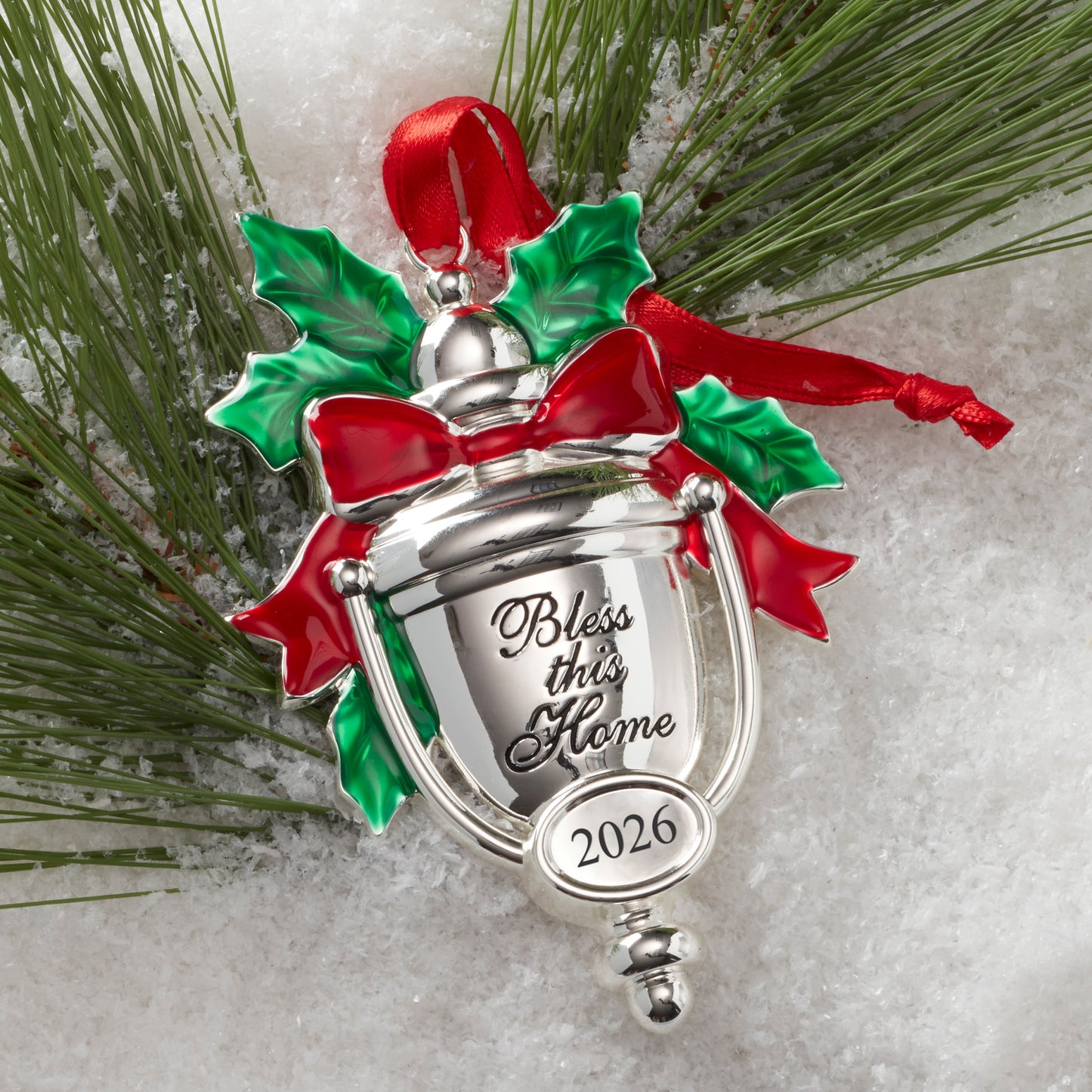 2026 Bless This Home Silverplate Ornament