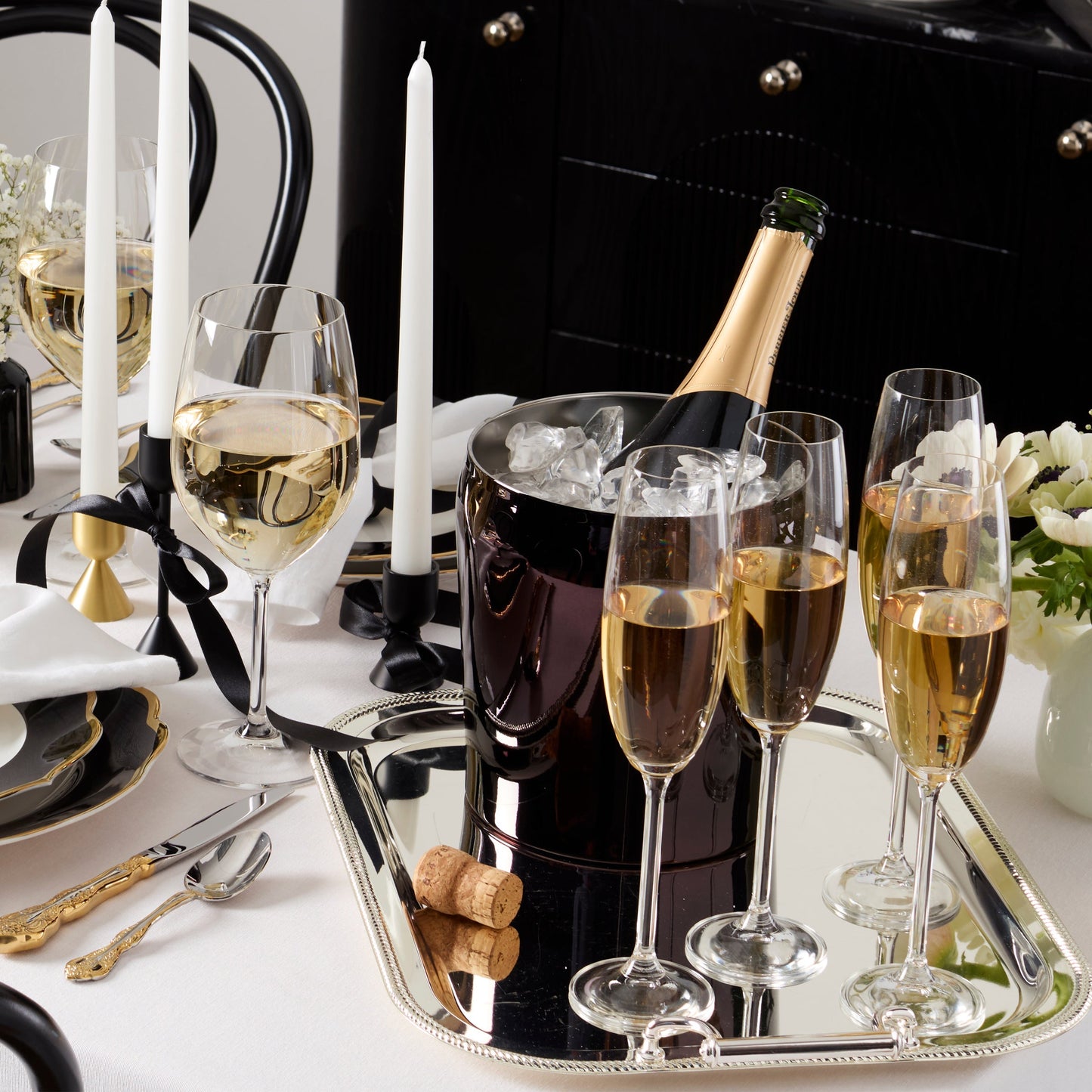 Tuscany Classics Champagne Flute Glasses, Set of 6