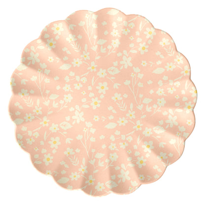 Floral Assorted Bamboo Large Plates, Set of 6