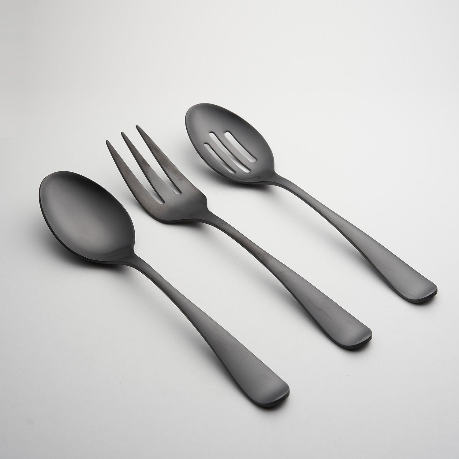 Rhiannon Black Satin 3-Piece Hostess Set