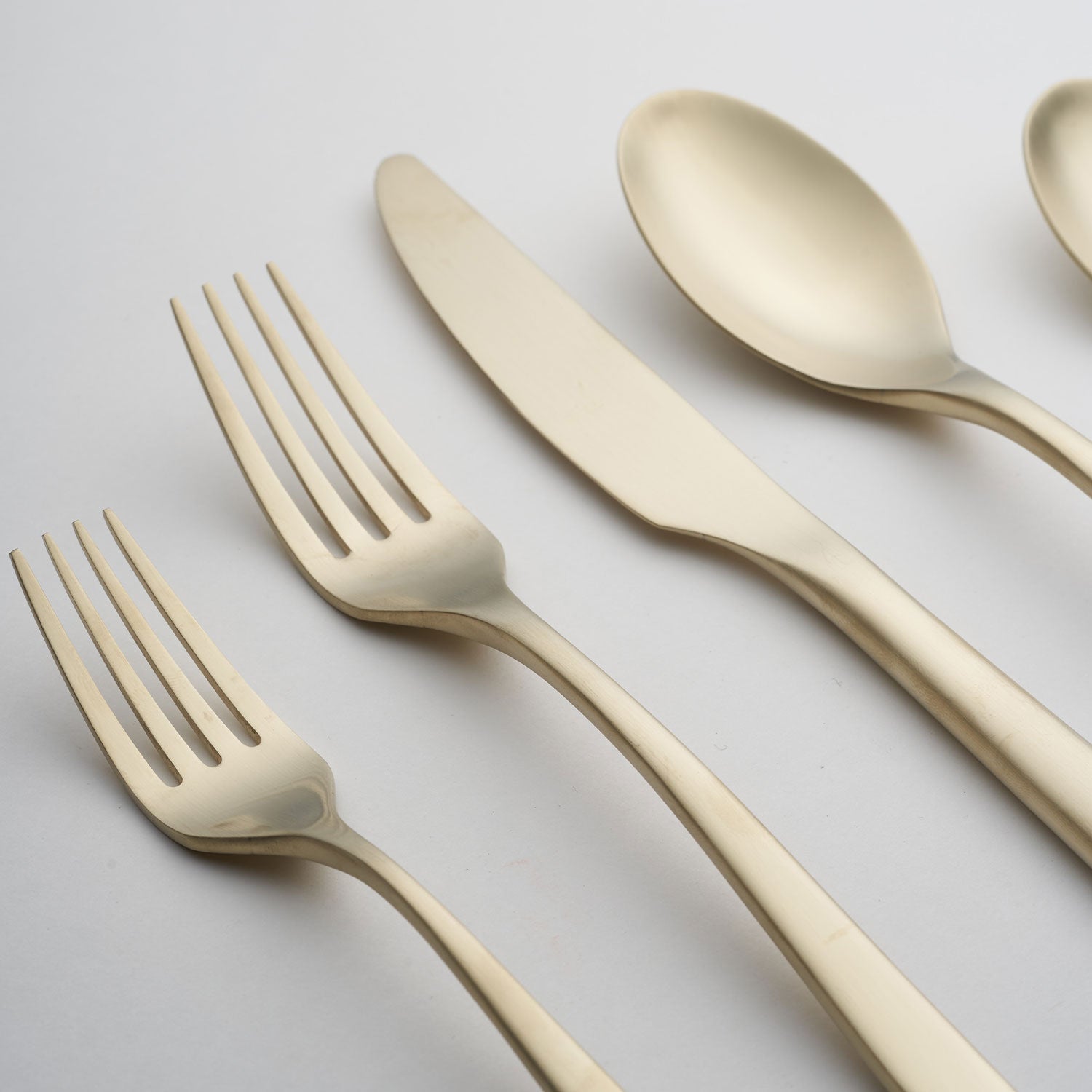 Averie Champagne Satin 20-Piece Flatware Set