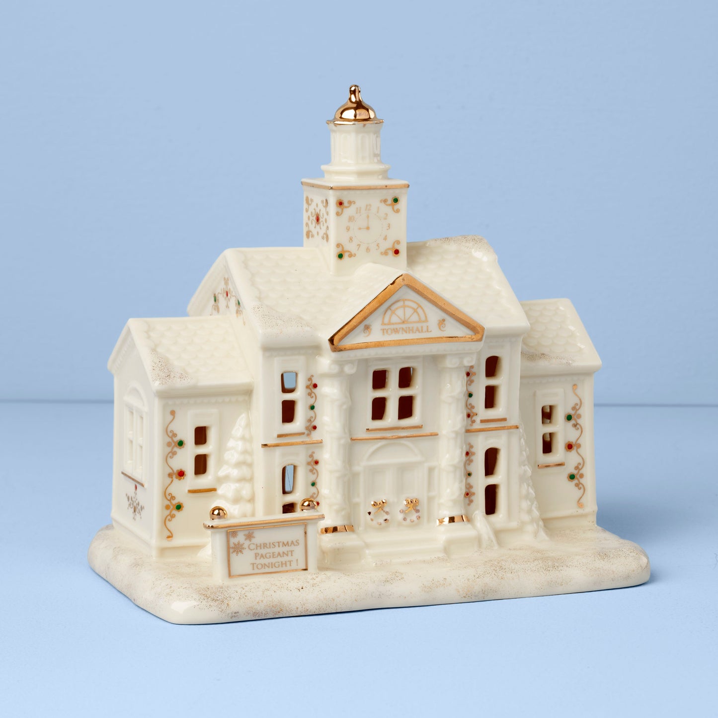 Mistletoe Park Town Hall Lit Figurine