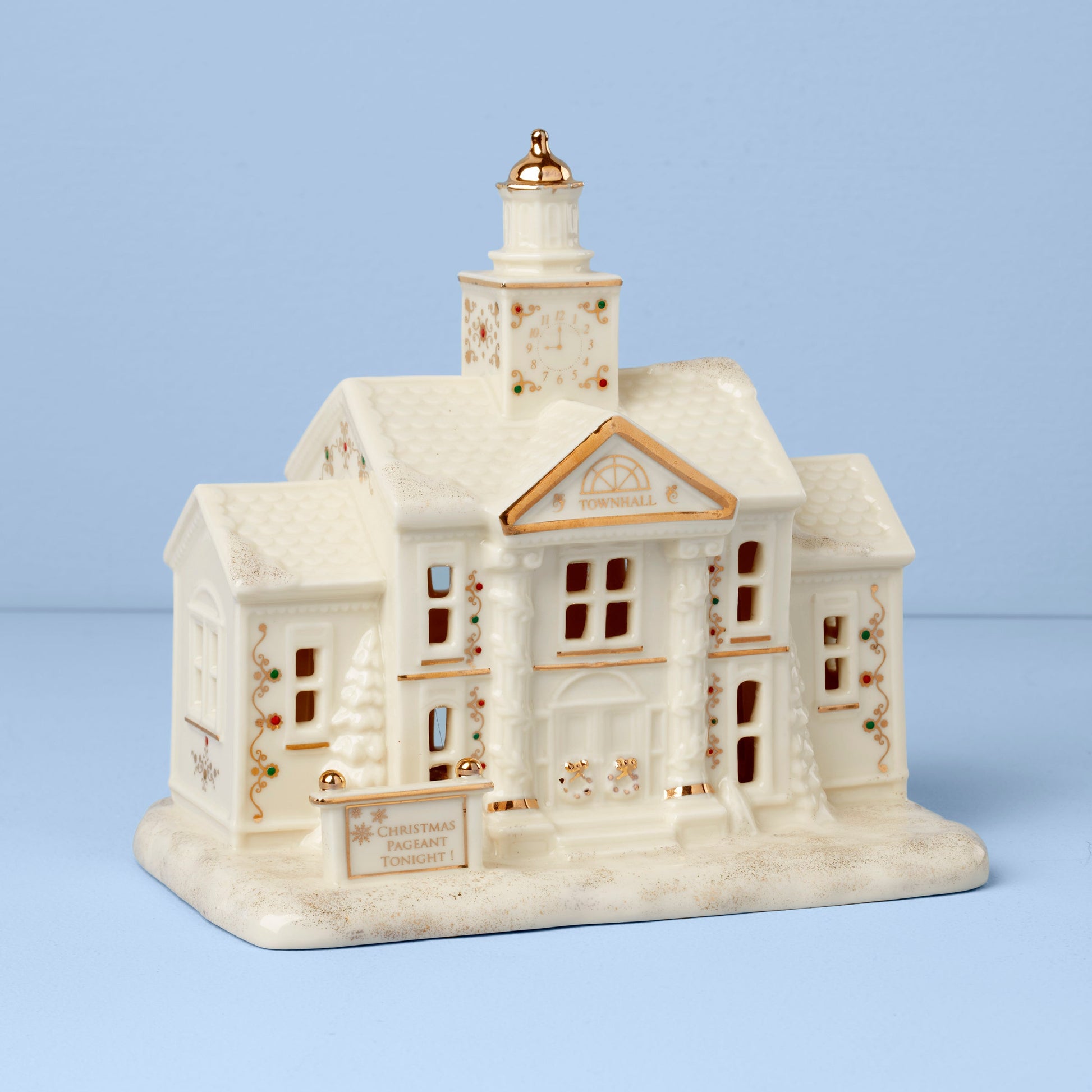 Mistletoe Park Town Hall Lit Figurine