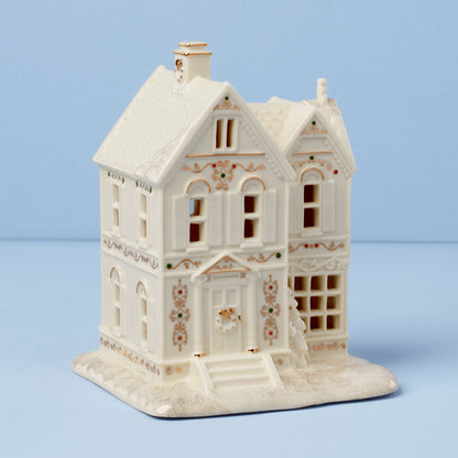 Mistletoe Park Victorian House Lit Figurine