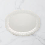 French Perle White Oval Serving Platter