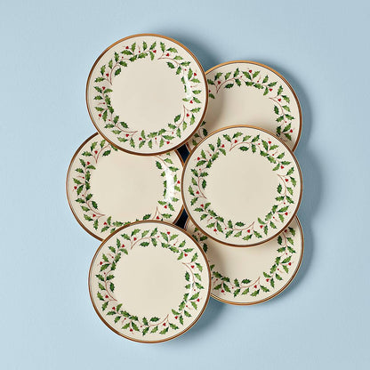 Holiday Salad Plates, Set of 6