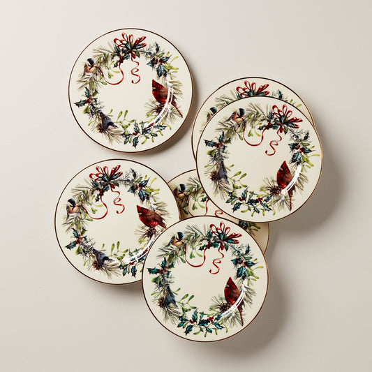 Winter Greetings Salad Plates, Set of 6