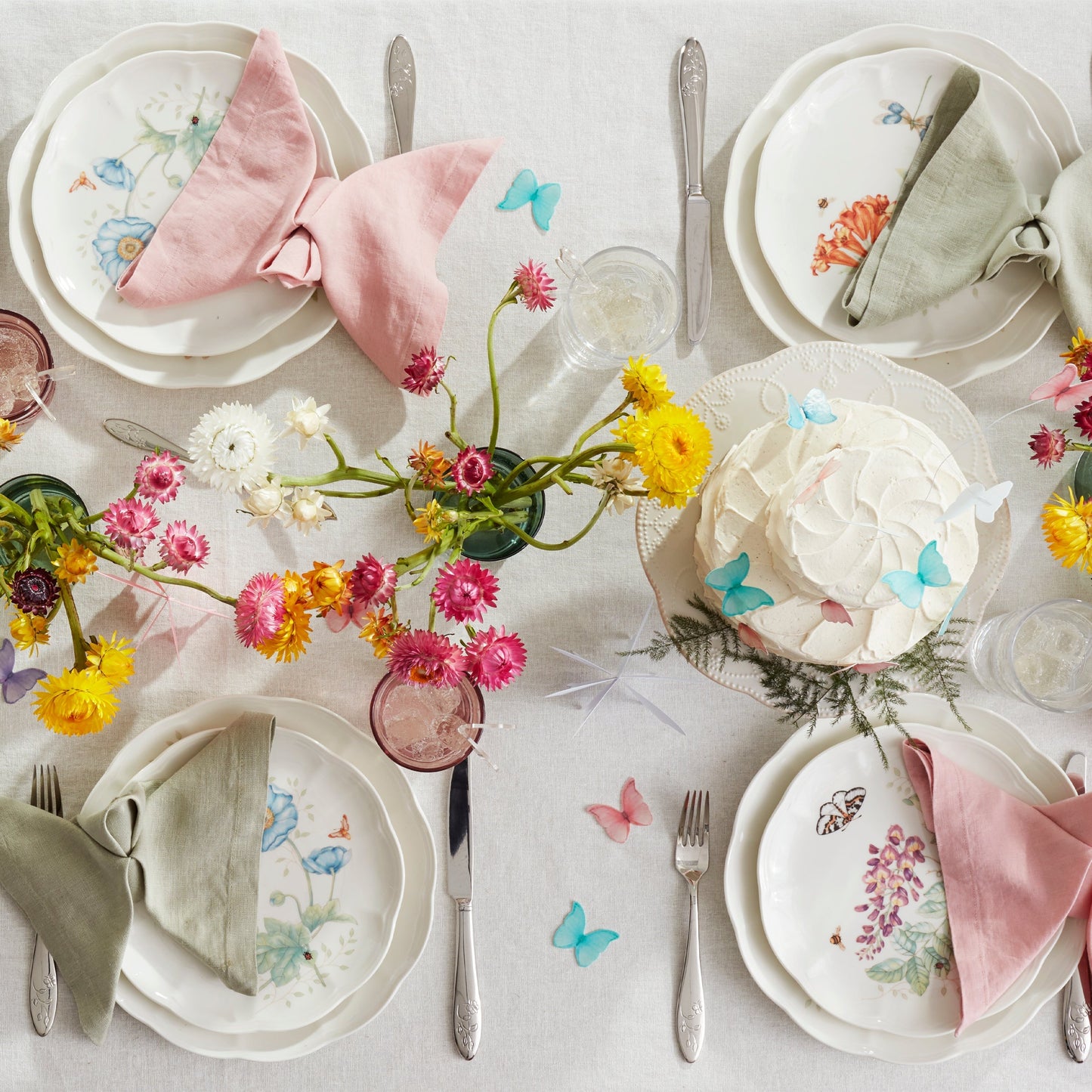 Butterfly Meadow 65-Piece Flatware Set