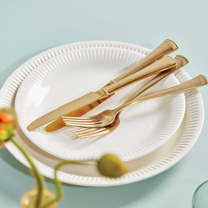 Portola Gold Satin 20-Piece Flatware Set