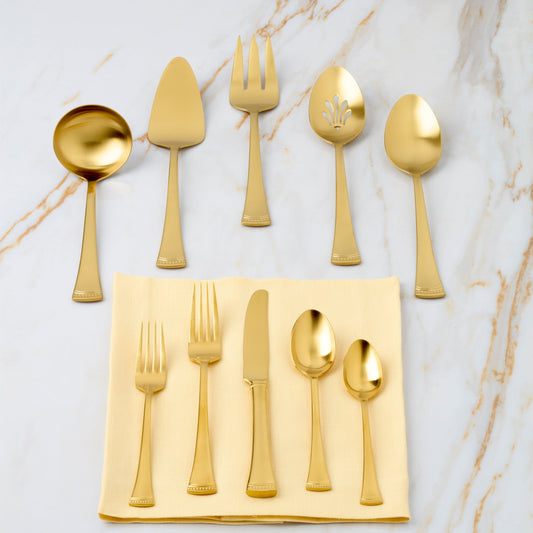 Portola Gold Satin 5-Piece Hostess Set