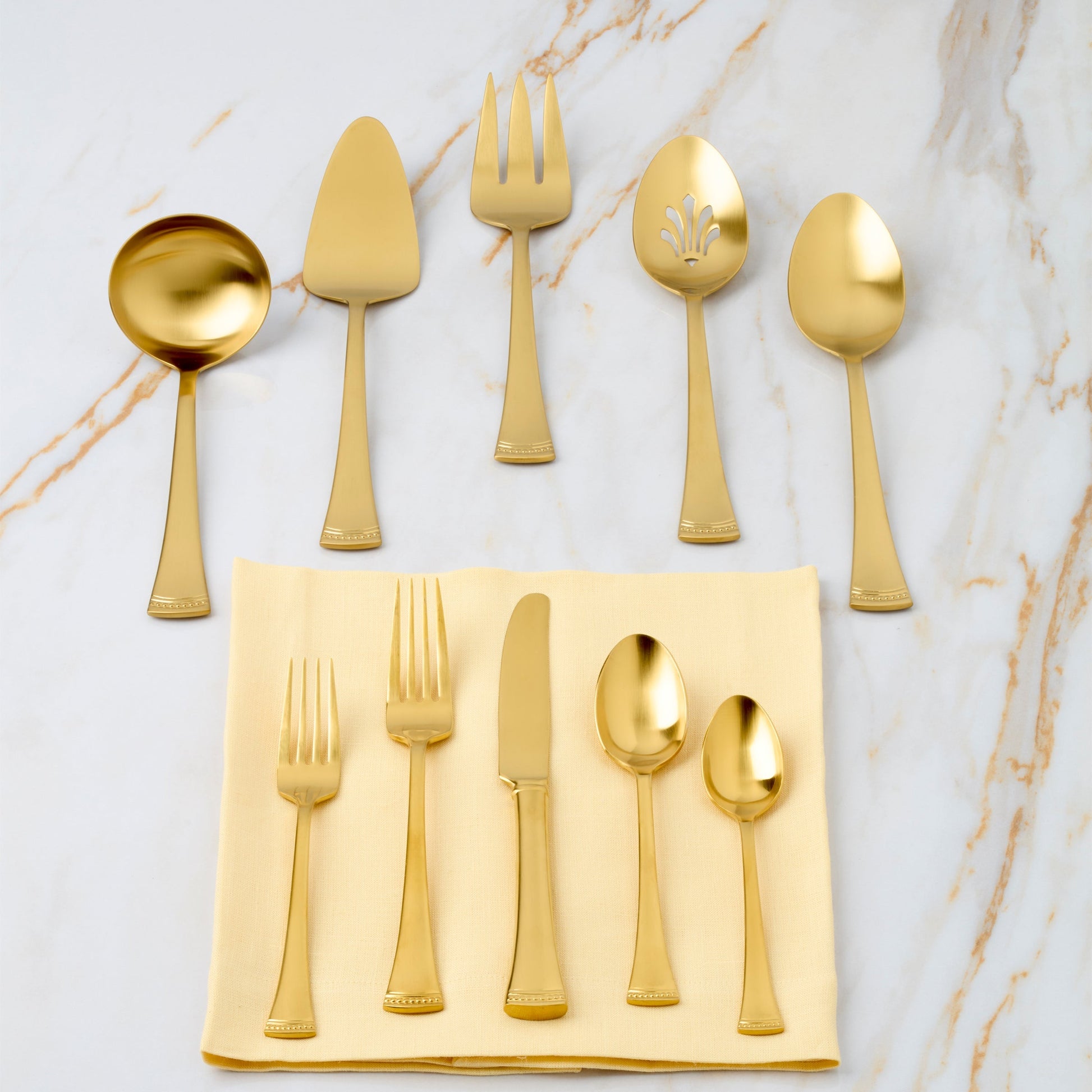 Portola Gold Satin 20-Piece Flatware Set