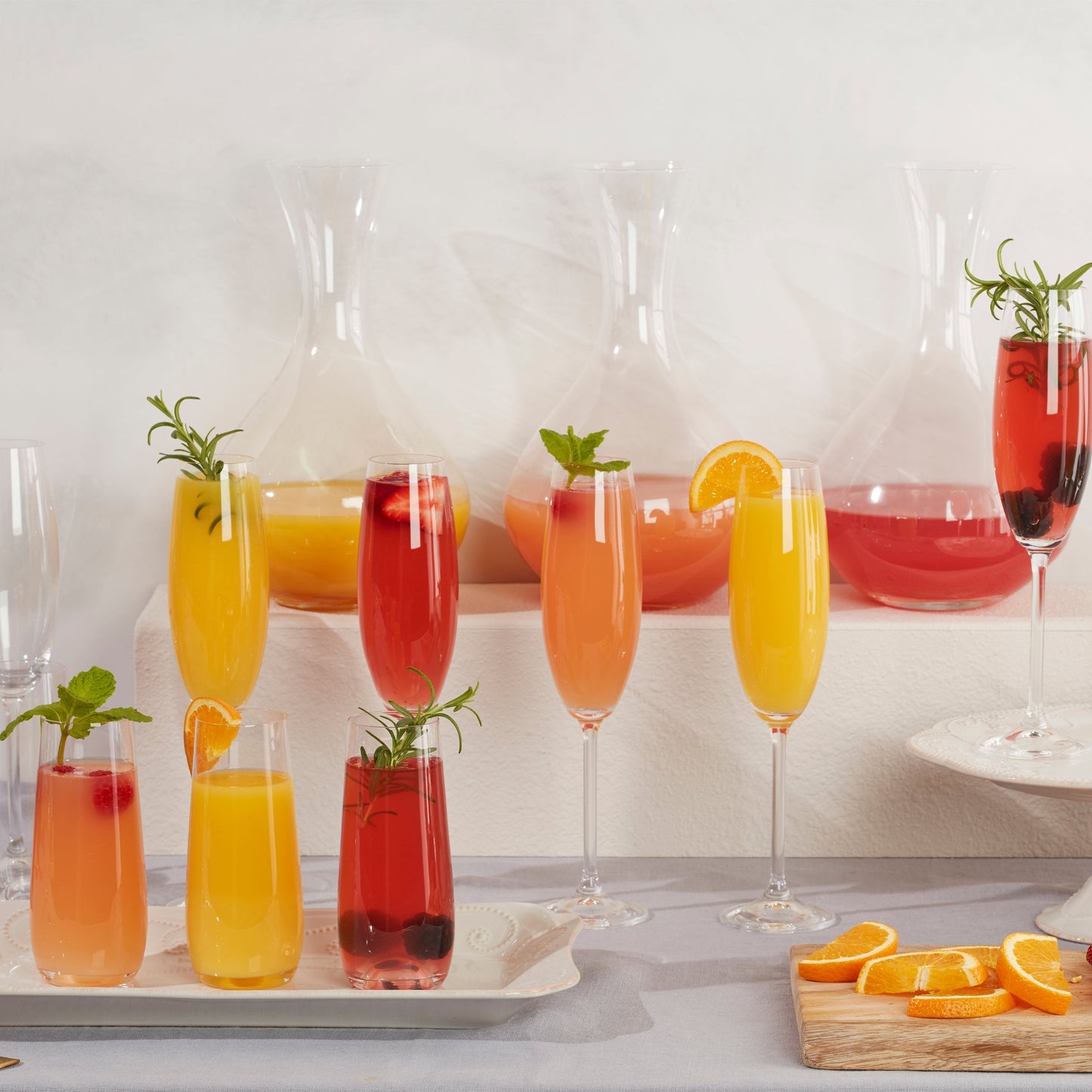 Tuscany Classics Stemless Flute Glasses, Set of 6