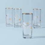 Holiday Gold Highball Glasses, Set of 4