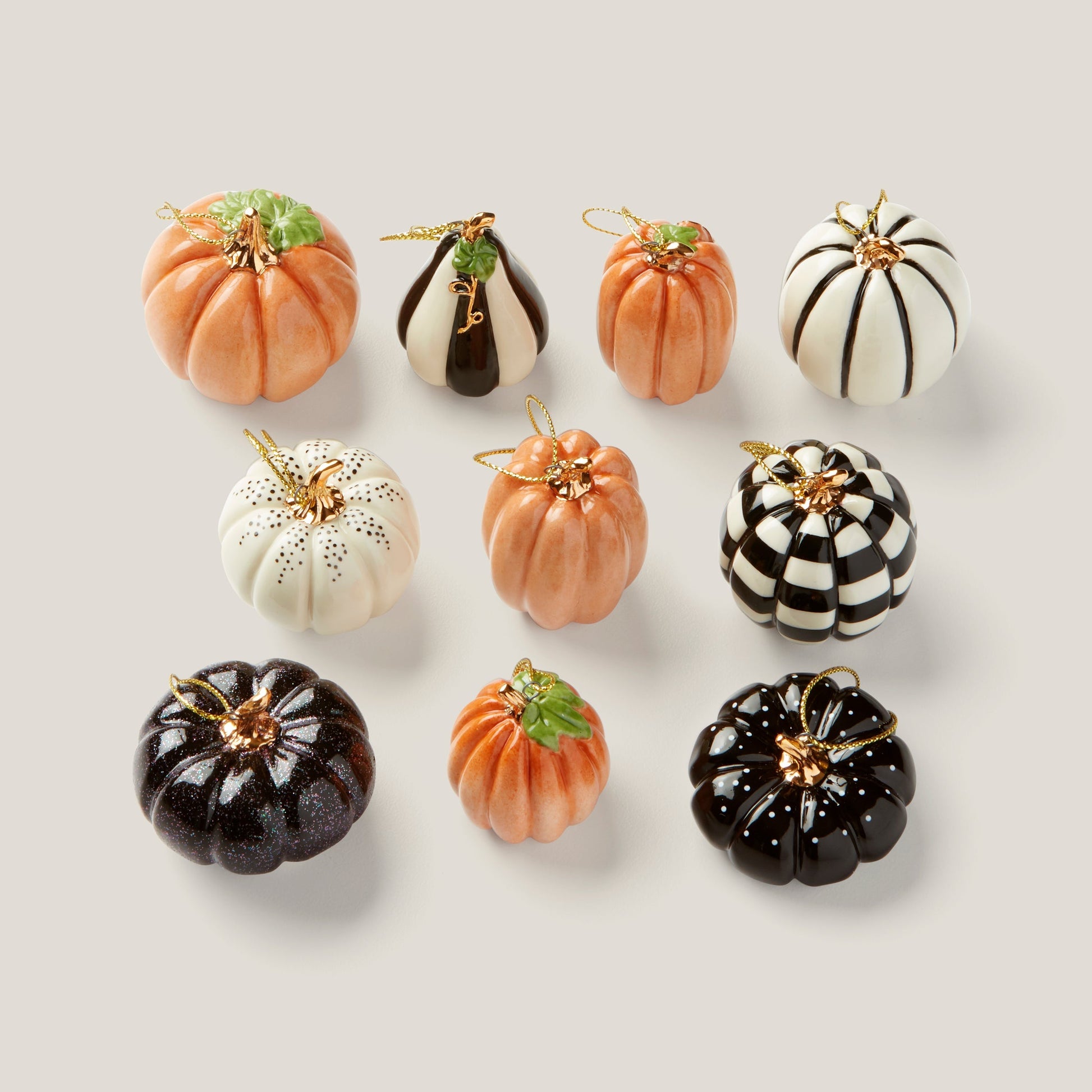 Pumpkin 10-Piece Mini Ornament Set