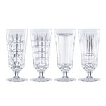 New Vintage Crystal Iced Beverage Glasses, Set of 4