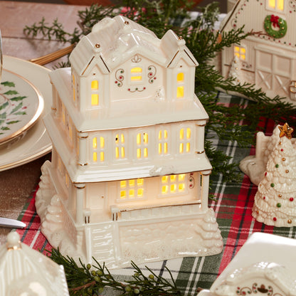 Mistletoe Park Victorian Mansion Lit Figurine
