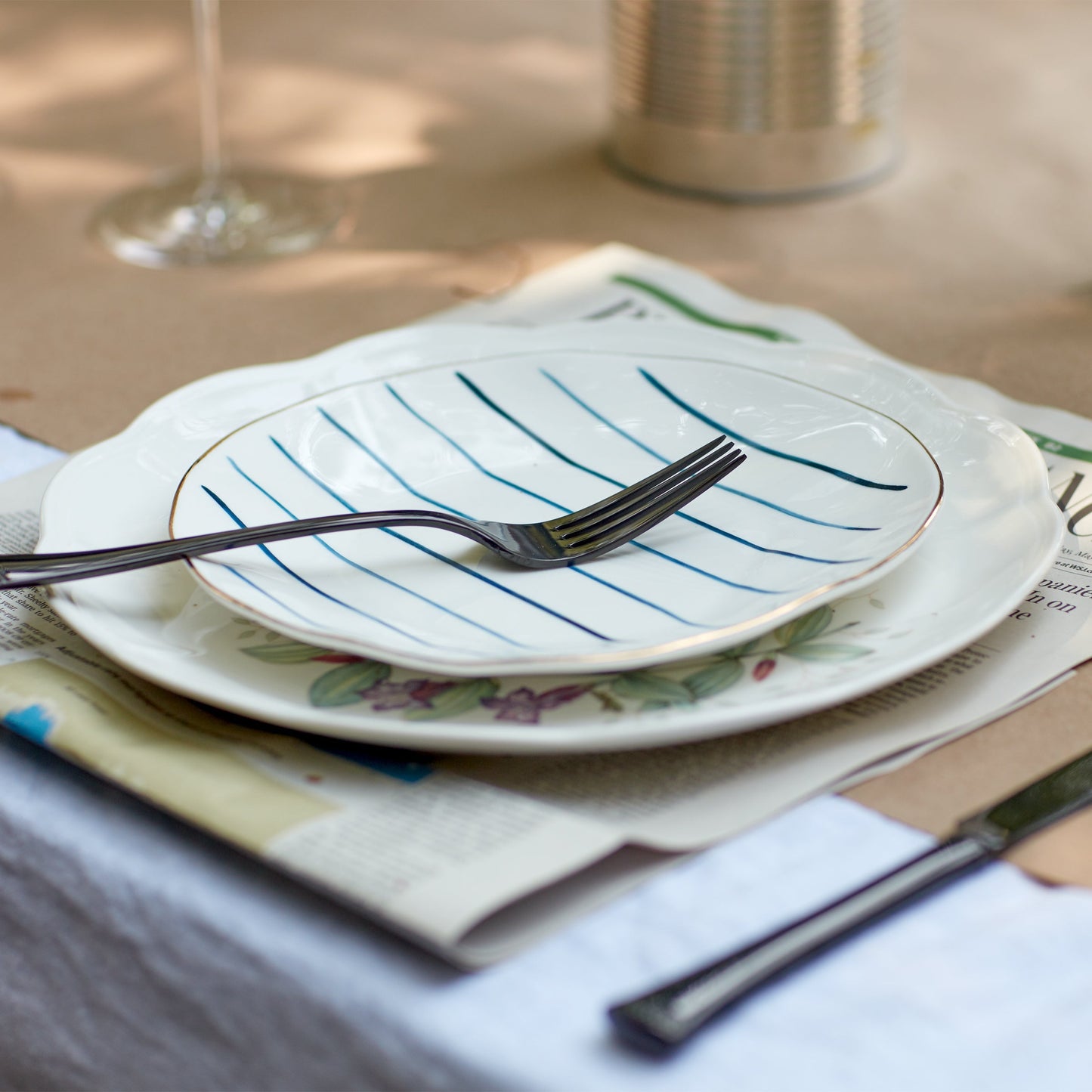Blue Bay Tidbit Plates, Set of 4