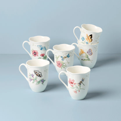 Butterfly Meadow Mugs, Set of 6
