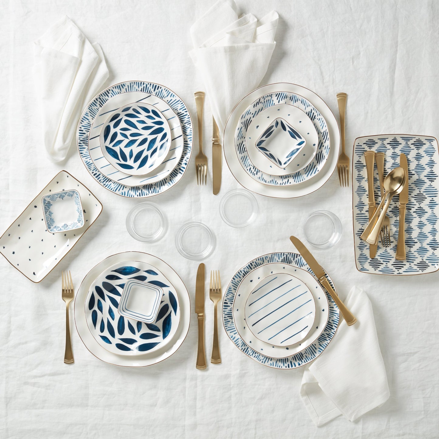Portola Gold Satin 20-Piece Flatware Set