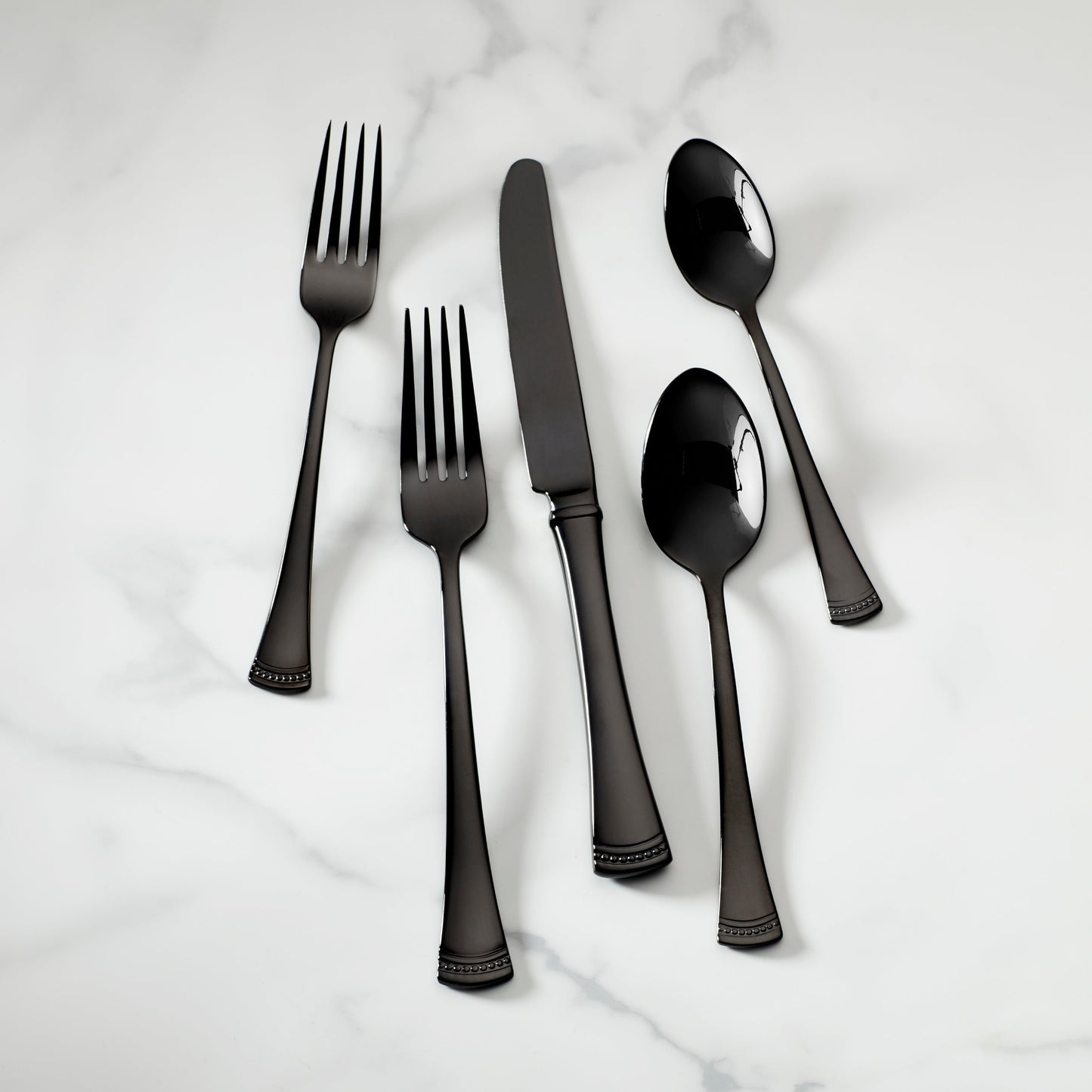 Portola Black Mirror 20-Piece Flatware Set