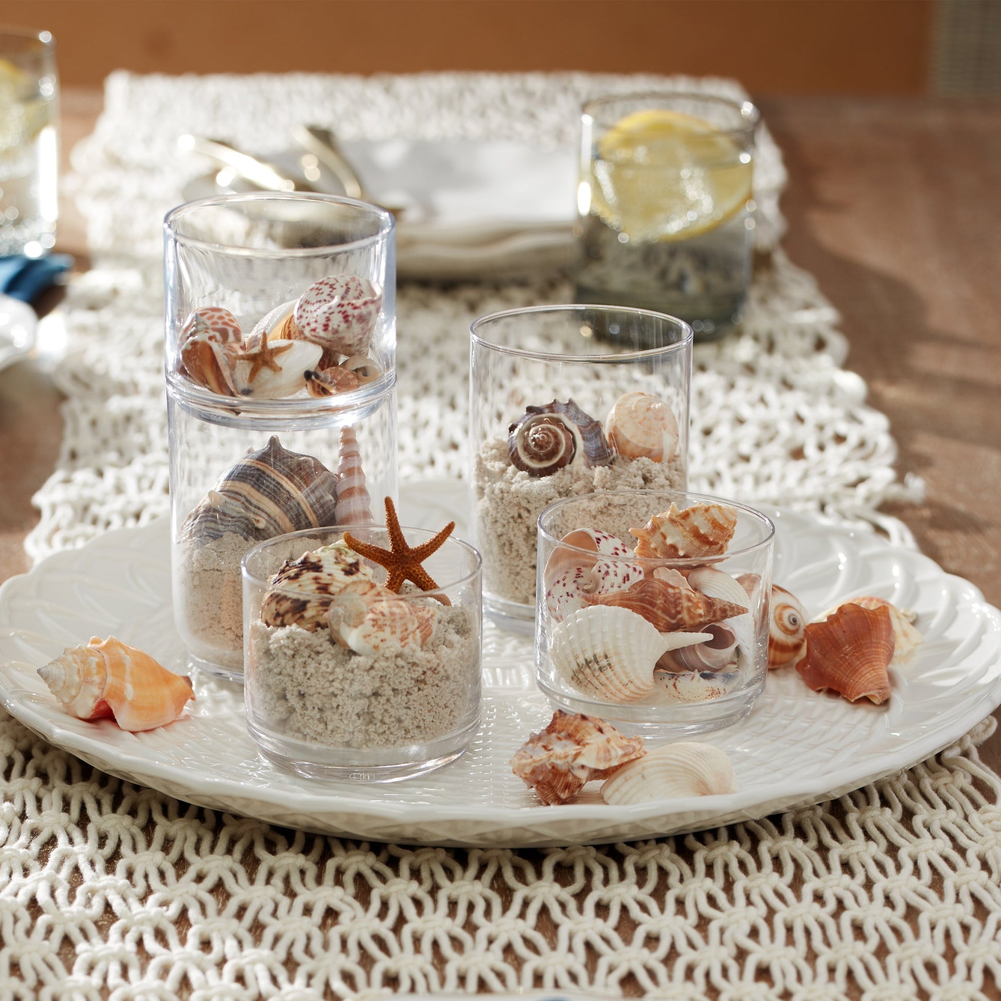 Tuscany Classics Stackable Clear Tall Glasses, Set of 6