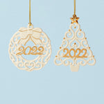 2022 Wreath & Tree 2-Piece Ornament Set