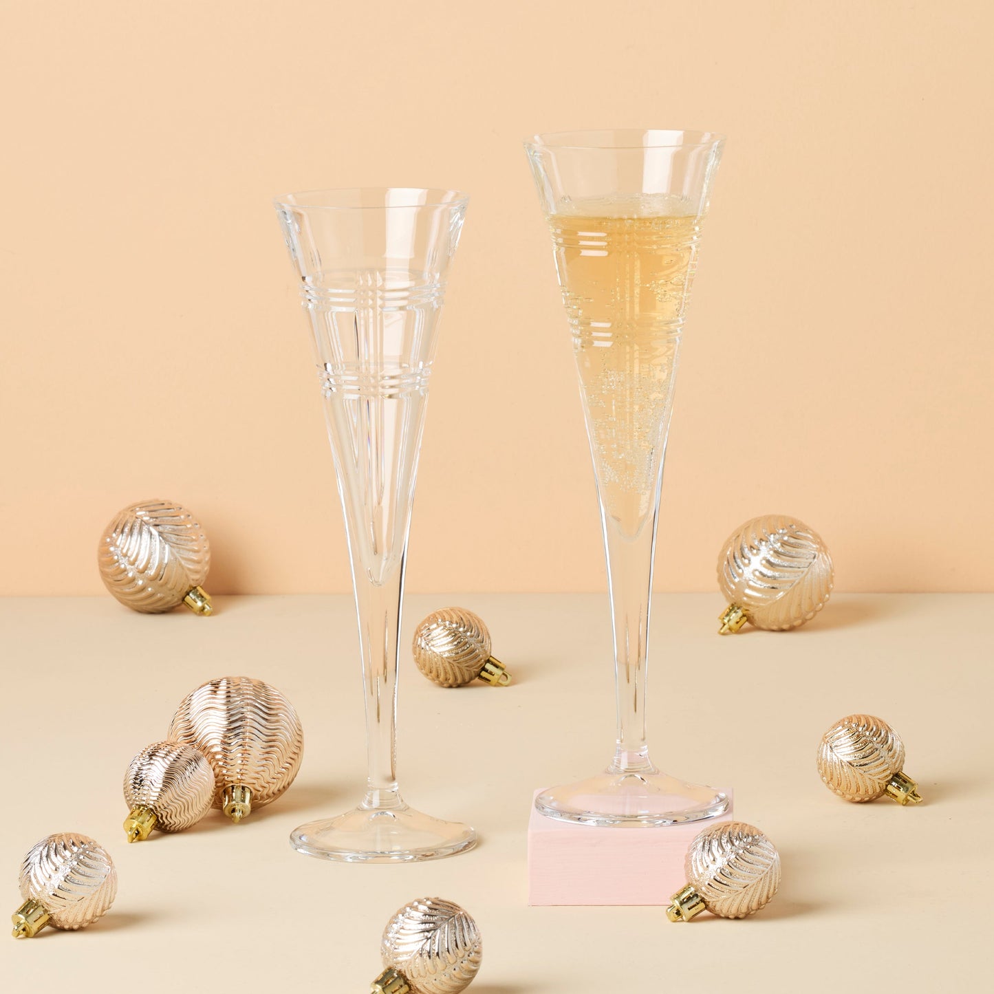 Hudson Crystal Toasting Flutes, Set of 2