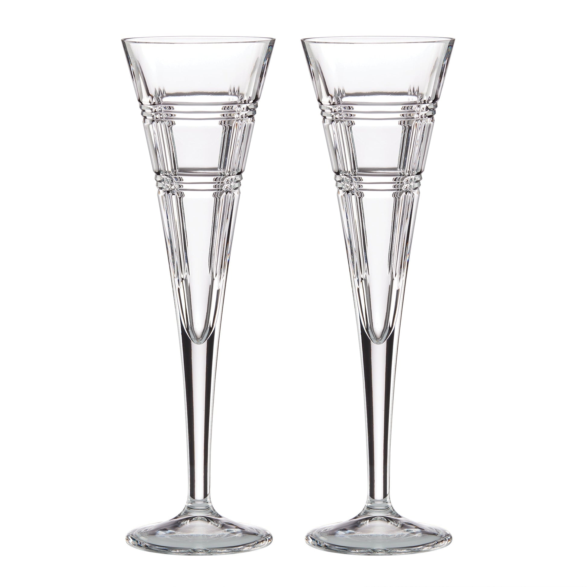 Hudson Crystal Toasting Flutes, Set of 2