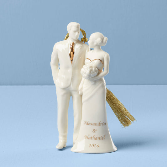 Personalized Bride & Groom Ornament