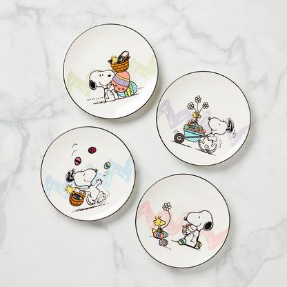 Snoopy Easter Accent Plates, Set of 4