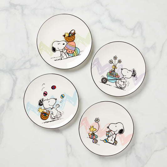 Snoopy Easter Accent Plates, Set of 4