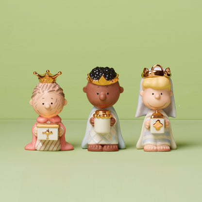 Peanuts Christmas Pageant 3 Kings Figurines