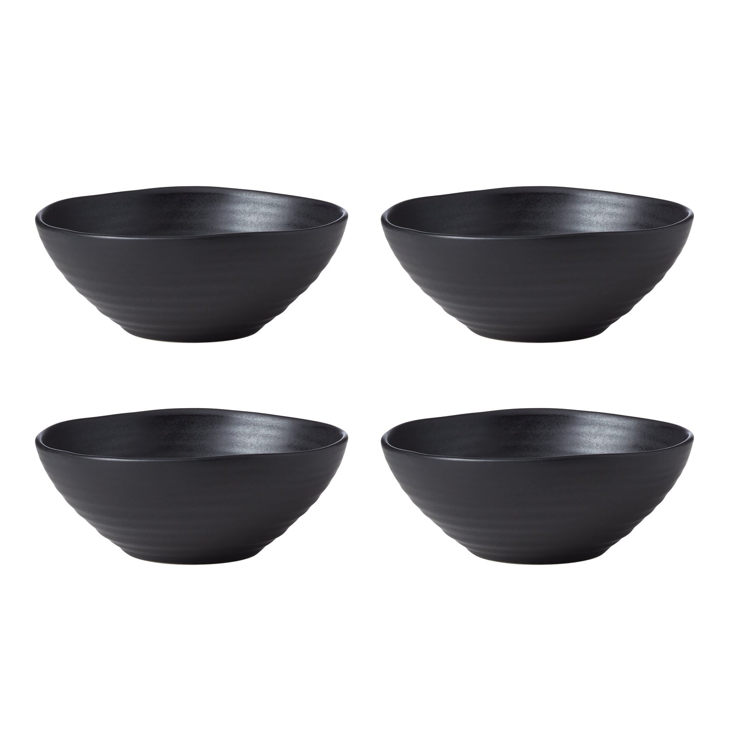 Ridge Black 12-Piece Dinnerware Set