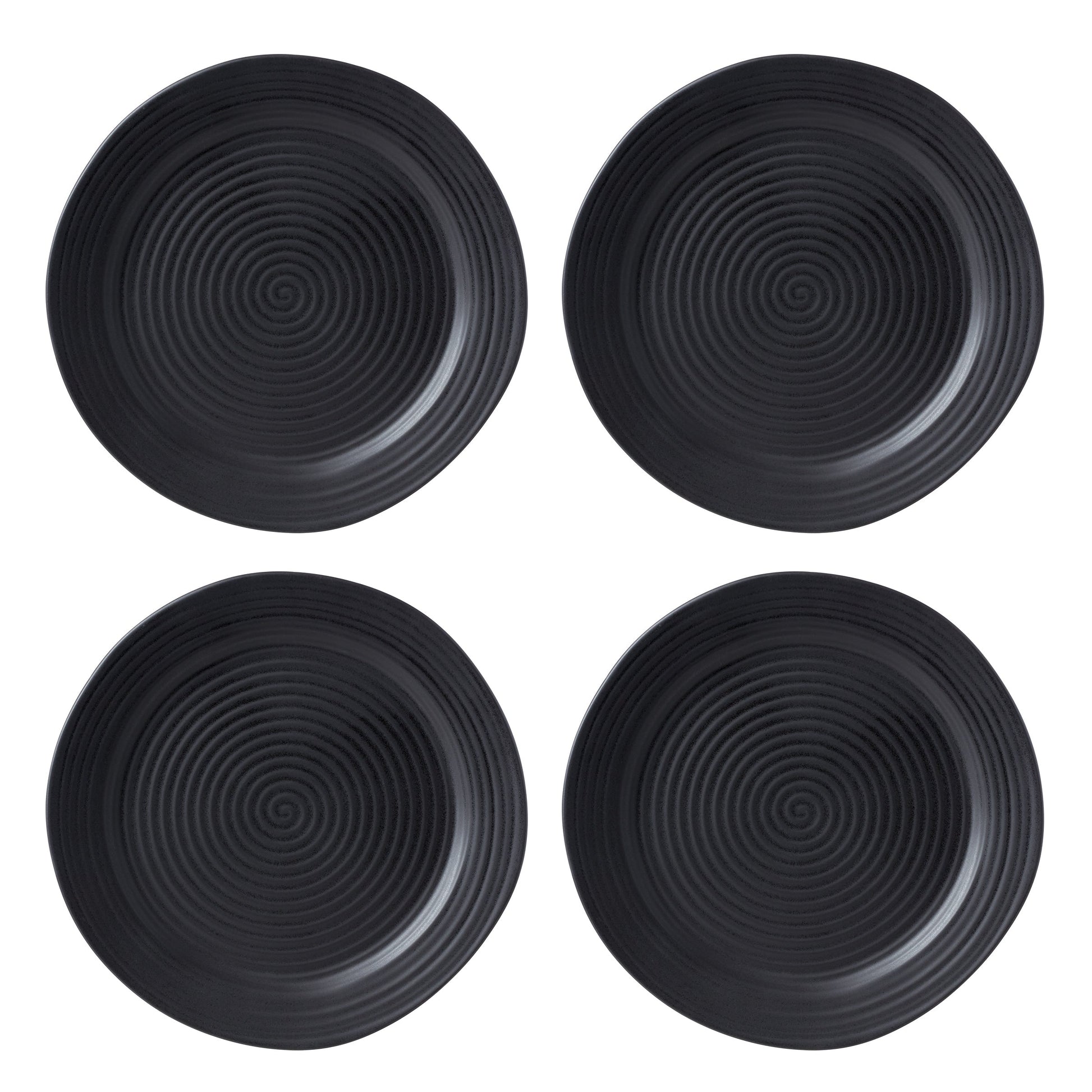 Ridge Black 12-Piece Dinnerware Set