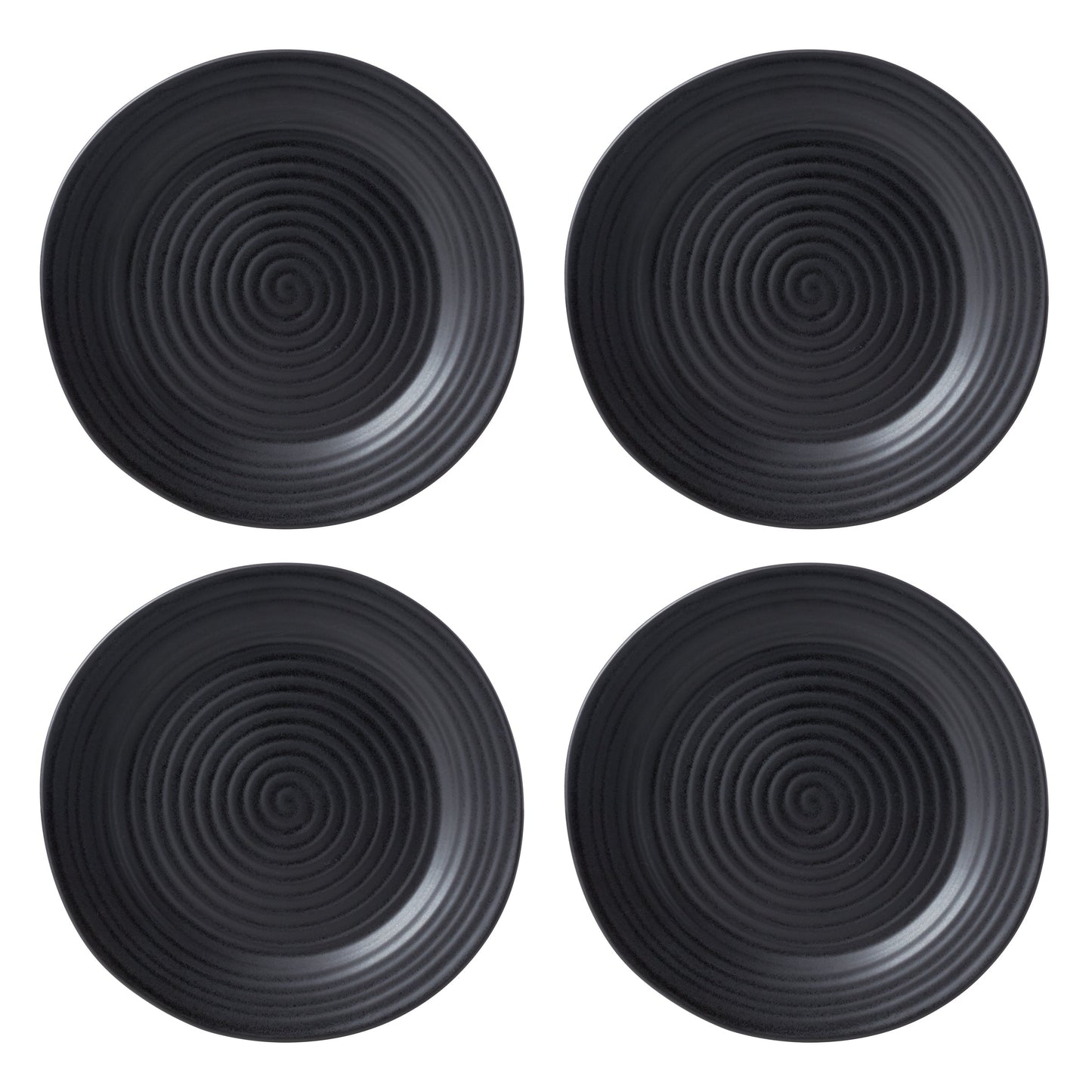 Ridge Black 12-Piece Dinnerware Set