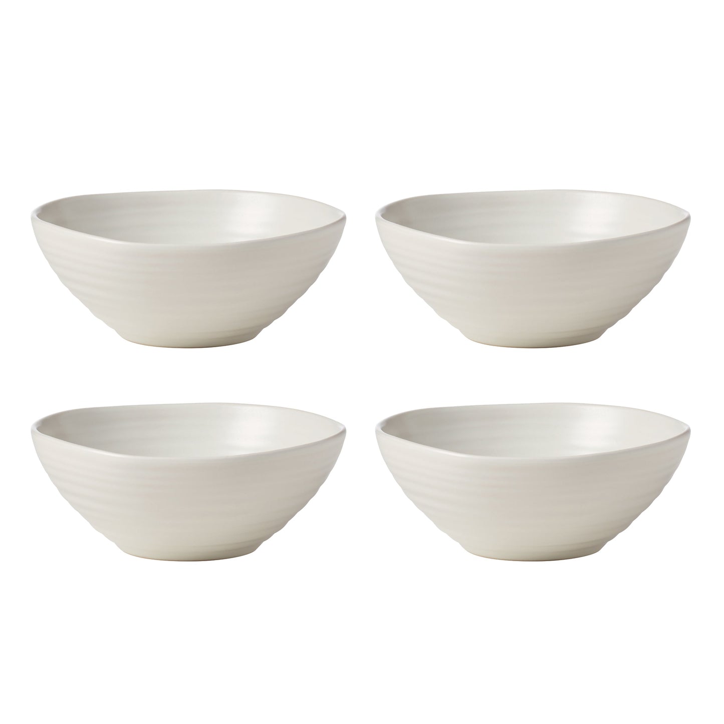 Ridge White 12-Piece Dinnerware Set