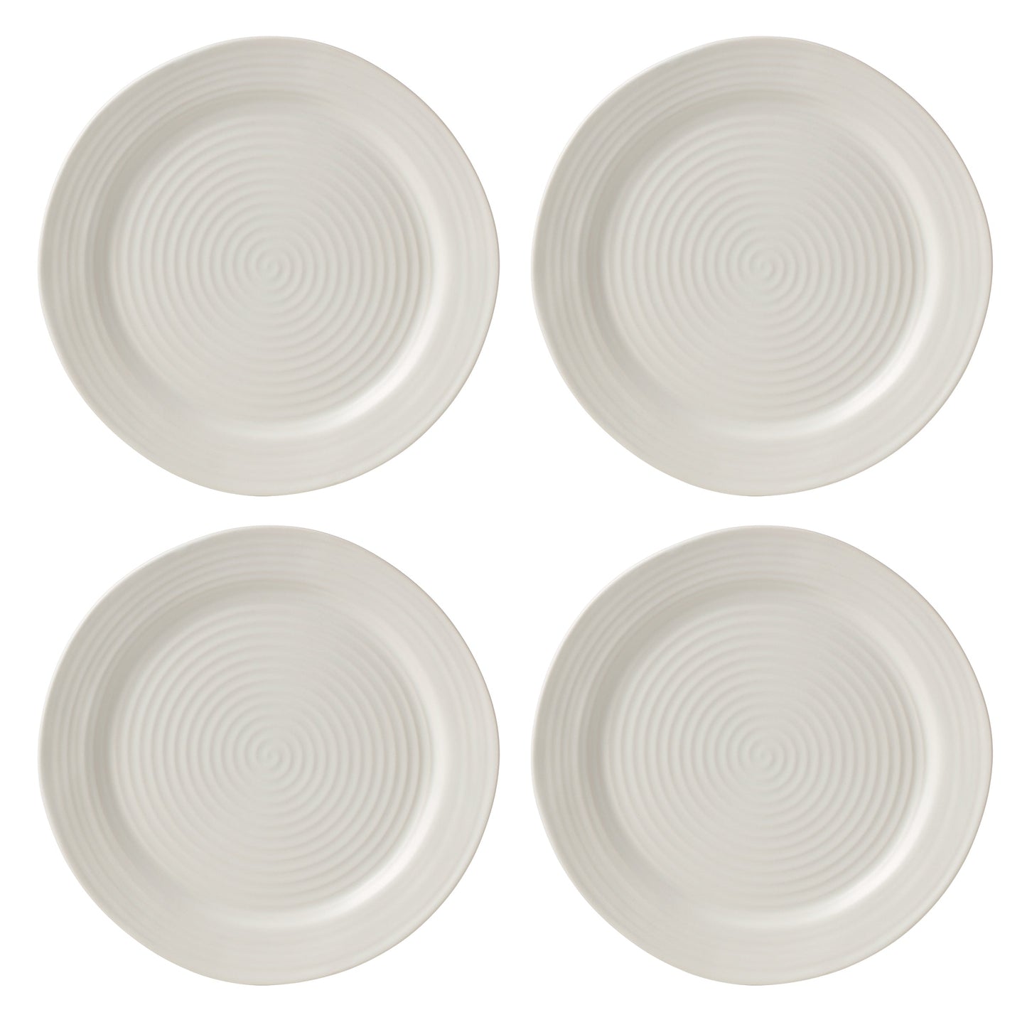 Ridge White 12-Piece Dinnerware Set