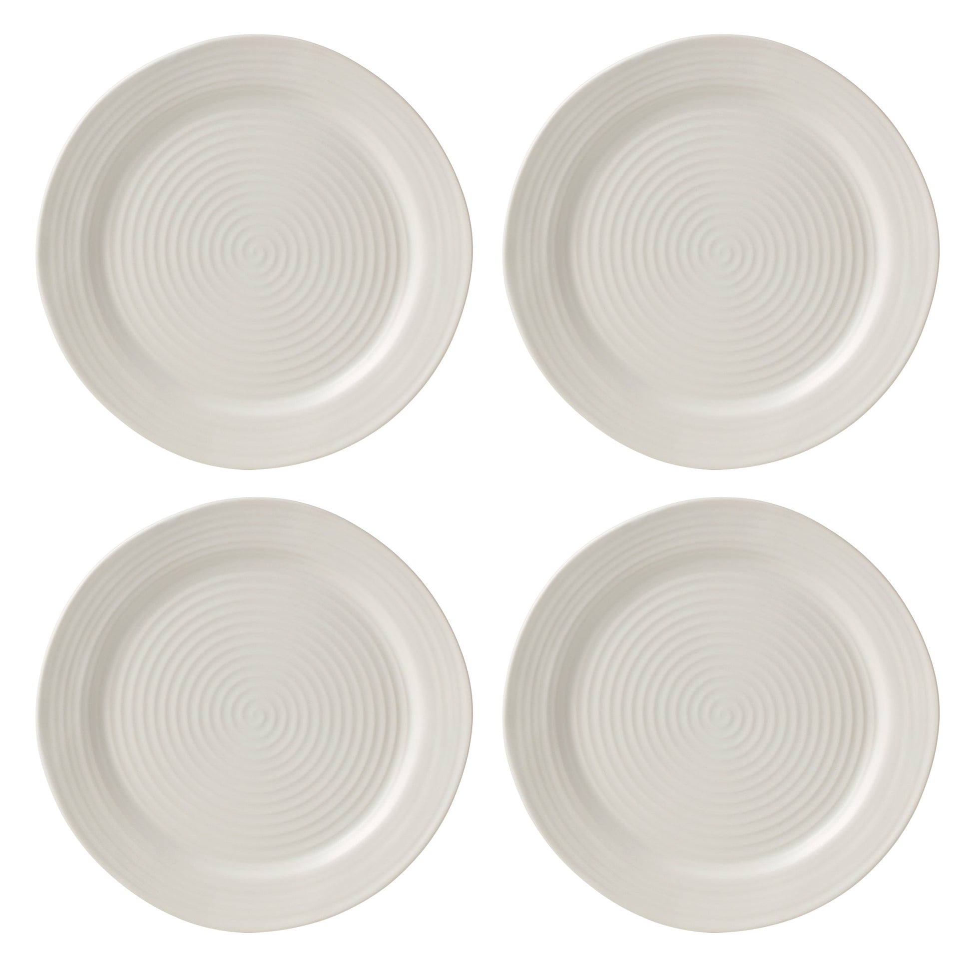 Ridge White 12-Piece Dinnerware Set