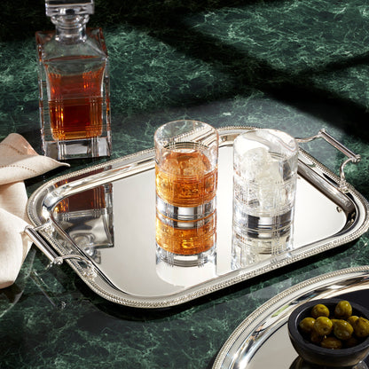 Silverplate Rectangular Tray With Handles