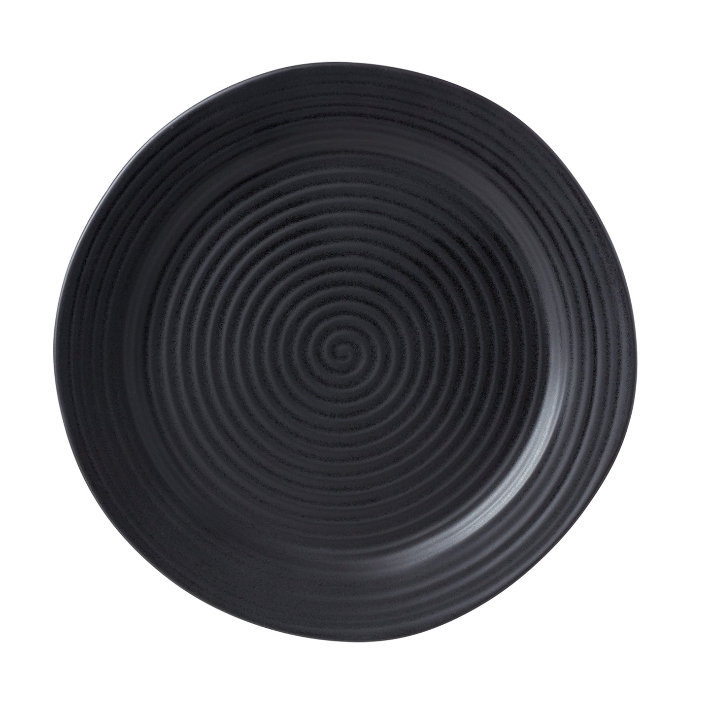 Ridge Black Dinner Plate