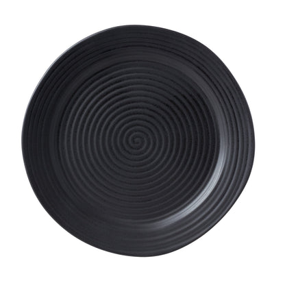 Ridge Black Dinner Plate