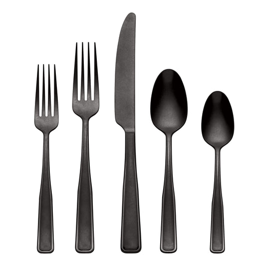 Reid Black Vintage 20-Piece Flatware Set