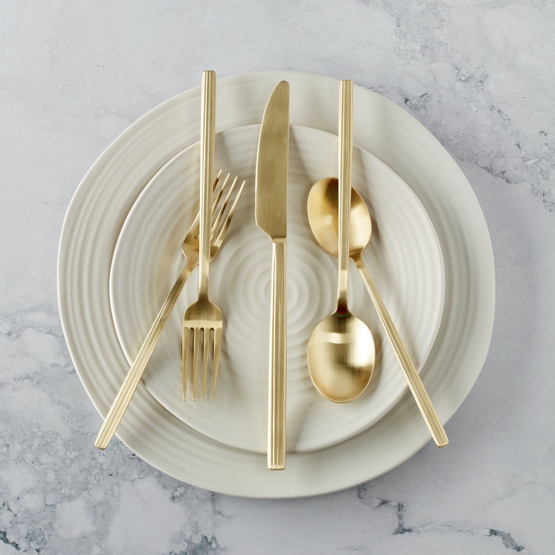 Dean Champagne Satin 20-Piece Flatware Set