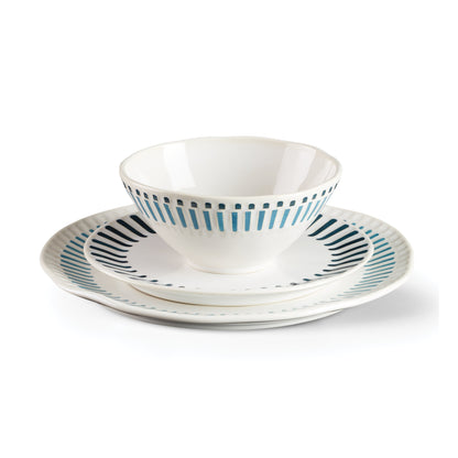Artisanal Stripe 12-Piece Dinnerware Set