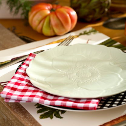 Butterfly Meadow Floral Green Accent Plates, Set of 4