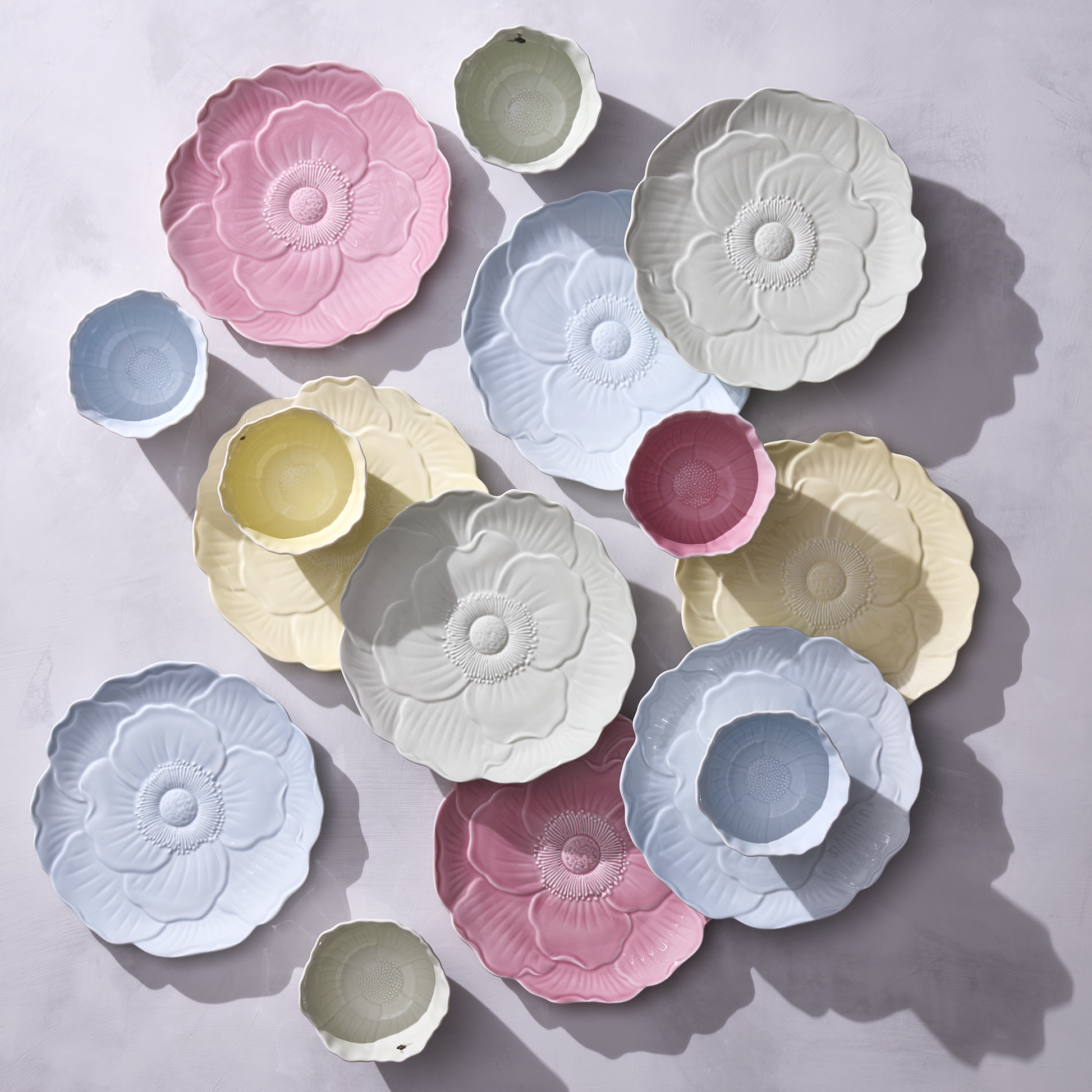 Butterfly Meadow Floral Pink Accent Plates, Set of 4
